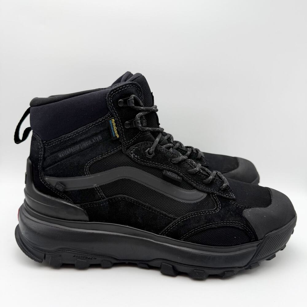 Vans Mens Crestline MTE Hiking Boots Size 11.5 Black Waterproof Insulated EUC